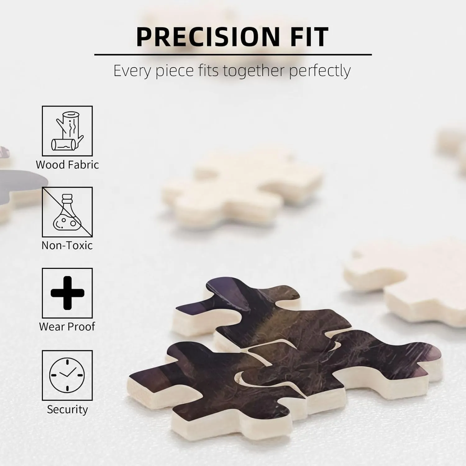 Wooden Puzzle -1000 Piece The Grassland At Dusk Printed Adult Puzzles, Perfect for Home Leisure and Entertainment -19.7x29.5 Inches, 11792