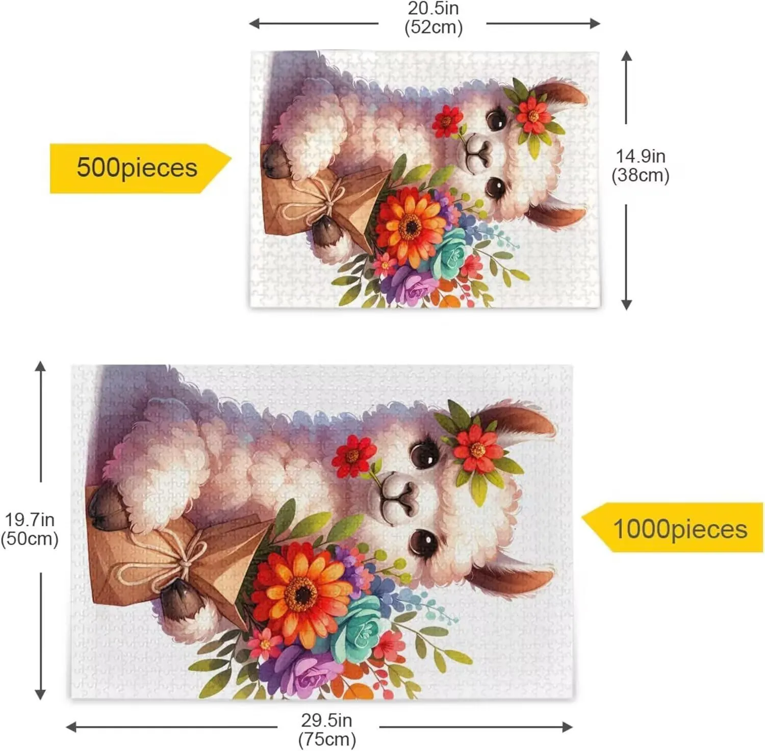 Wooden Puzzle Orange Sky, White Clouds and Grassland Landscape Game Pieces for Whole Family to use time Home Wall Art or Perfectly Gifts 1000 PCS