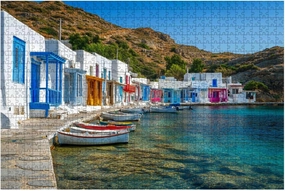 Wooden Puzzles Greek Fishing Village Game Pieces for Whole Family to use time Home Wall Art or Perfectly Gifts 500 PCS