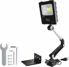 Work Light,Led Work Light, 30w Folding Aluminum Alloy ong Arm Lamp for Lathe Milling Drill Press industrial Lighting Reading,Cool and warm light available (30W)