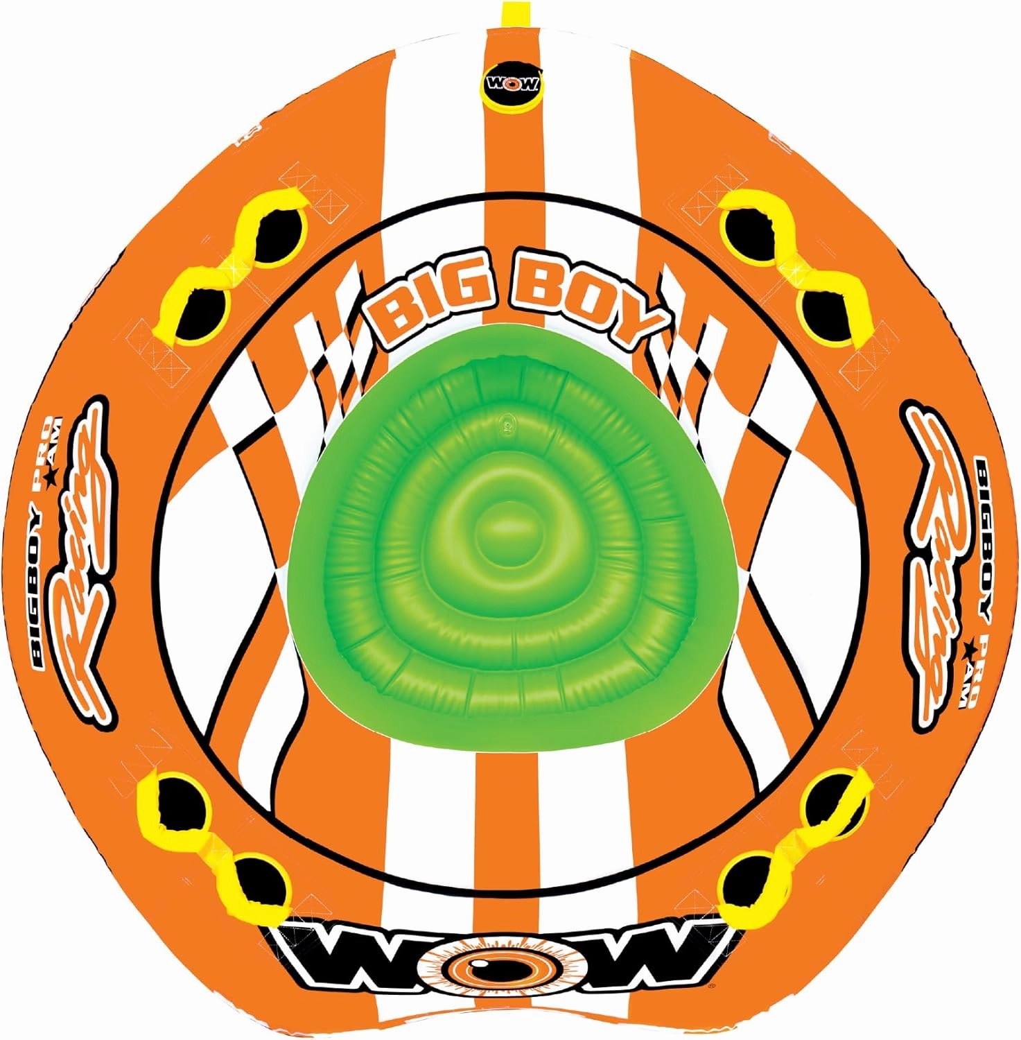 WOW Sports World of Watersports Big Boy 1 2 3 or 4 Person Inflatable Racing Towable Tube for Boating, 15-1130