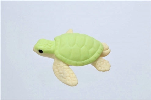 X 38251 IWAKO TURTLE ERASERS-3 COLORS-DISCONTINUED