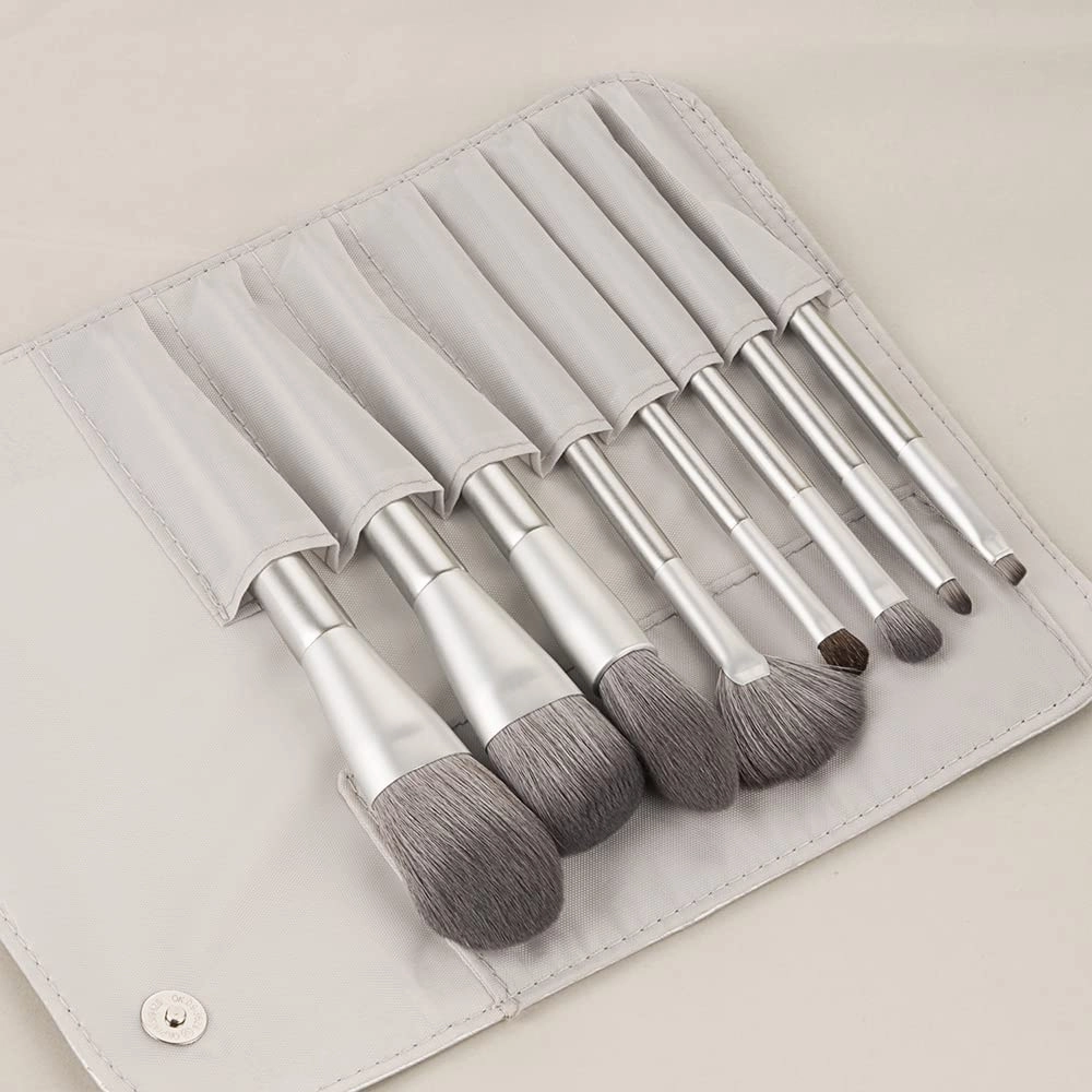 Xaena Makeup Brush Set 8pcs Premium Synthetic Makeup Brushes，Light Color Professional Make up Brush Kit Foundation Powder Blush Eyeshadow Eyebrow Contour concealer Makeup Brushes Set 37-14