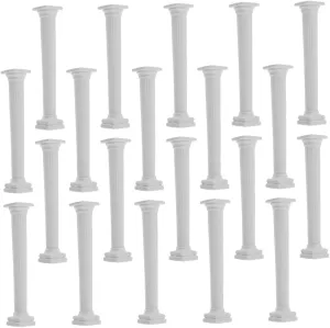 Yardwe 20pcs Miniature Roman Pillar Statues Greek Columns for Dollhouse Decor Candle Holder Stand for Wedding Table Home Garden Aesthetic Display Portable Sculpture Decoration