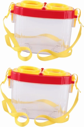 Yardwe 2pcs Insect Observation Collector Boxes with Magnifying Glass for Outdoor Exploration Safe Viewing of Educational Science