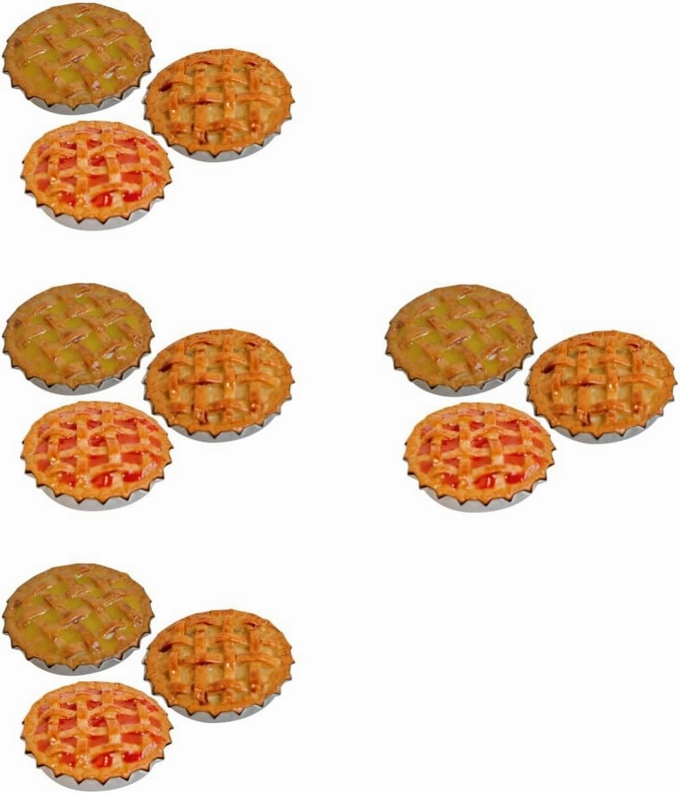 YARNOW 4sets 3pcs Miniature Dessert Food for Dollhouse Realistic Pies Apple Jam Berry Jam Doll House Accessories for Creative Decor and DIY Projects 3pcs*4