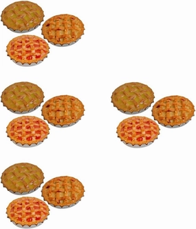 YARNOW 4sets 3pcs Miniature Dessert Food for Dollhouse Realistic Pies Apple Jam Berry Jam Doll House Accessories for Creative Decor and DIY Projects 3pcs*4