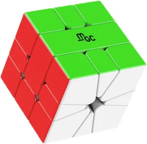 YJ MGC Square-1 Speed Cube Magnetic Magic Puzzle Cube Professional SQ1 Stickerless Twsit Shaped 3D Puzzle Brain Teasers Cube Brain Toys for Kids Adults Boys Girls