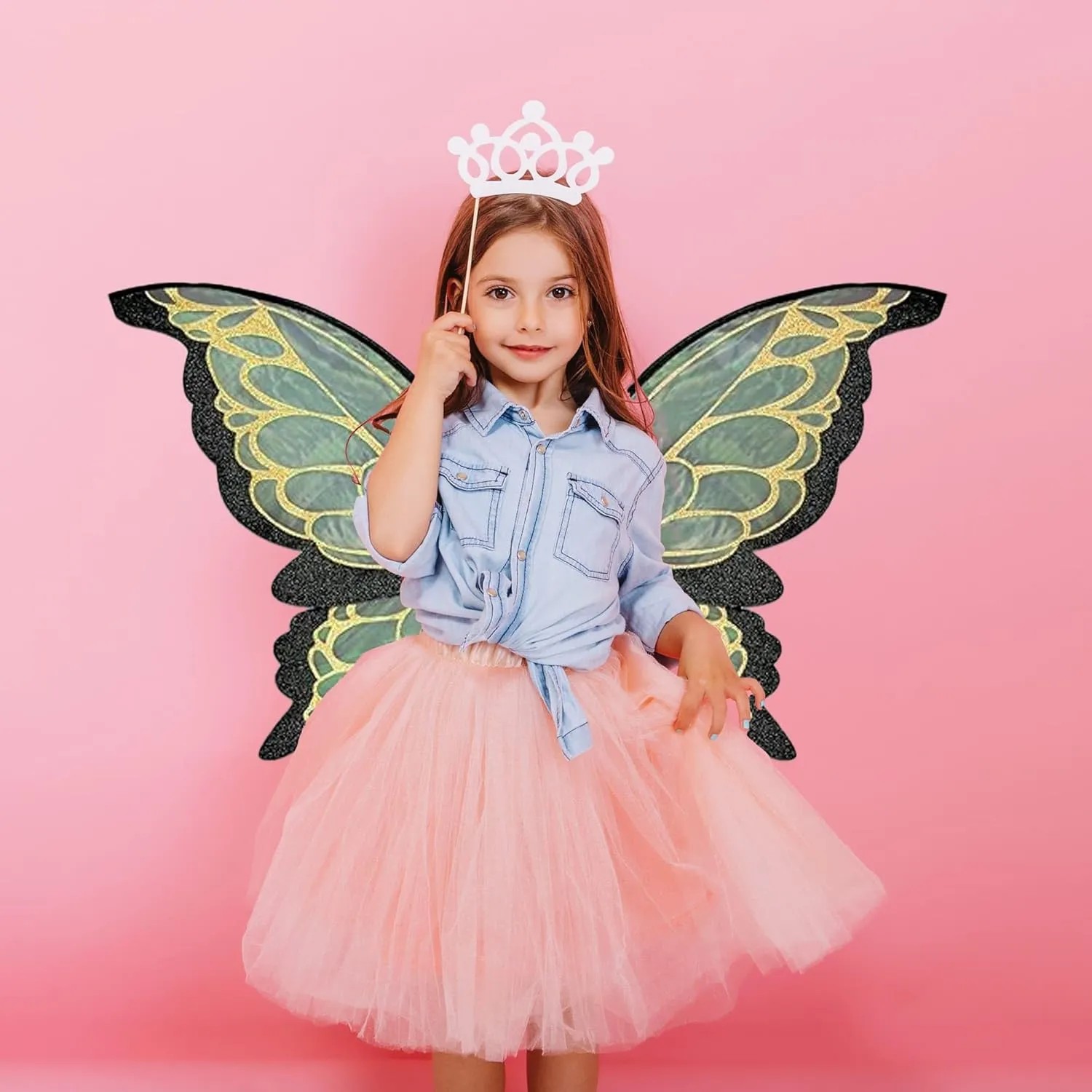 YKW Fairy Wings for Adults and Girls, Large Butterfly Wings Costume, for Halloween Party Dress Up Cosplay Pretend Play