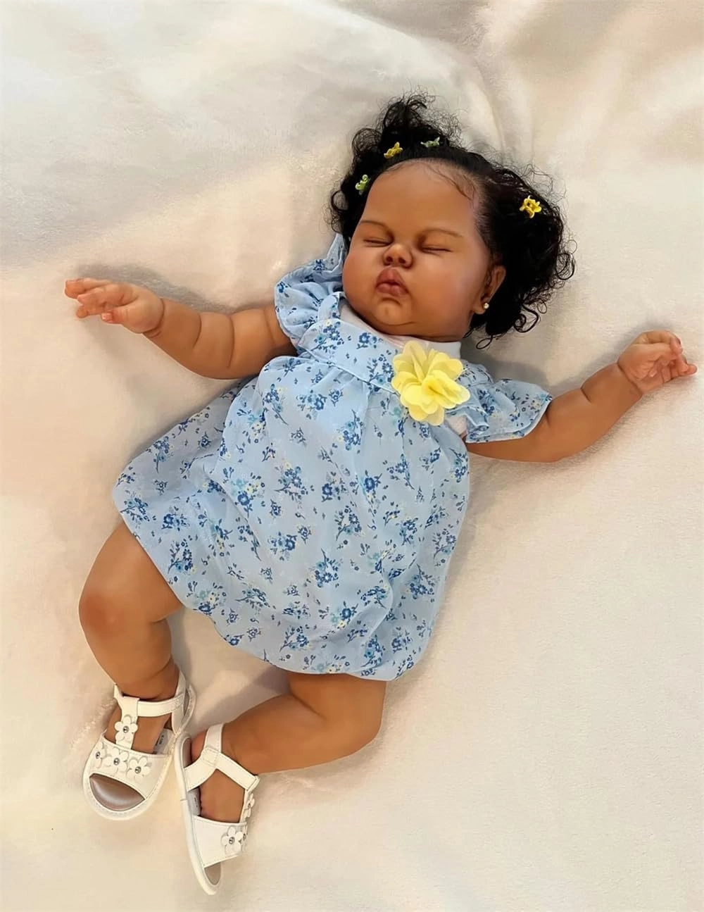 Zero Pam Black Reborn Baby Dolls Girls-24 in Realistic Baby Doll, African American Babies Girls, Silicone Babys Doll, Real Life Black Reborn Dolls