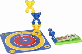Zing Desktop Sports Flip N Stack Monkeys - Includes 1 Metallic Game Platform, 1 Springboard, and 4 Magnetic Monkeys, for Ages 5 and Up