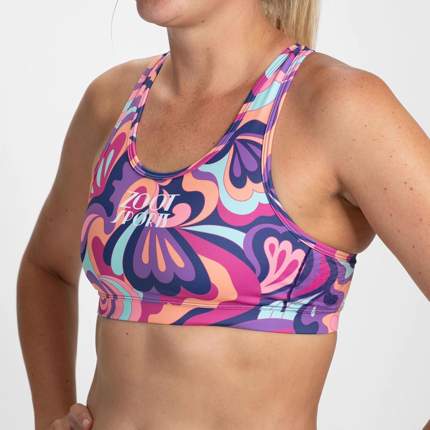Zoot Women’s LTD Triathlon Sports Bra, Racerback High Performance Tri Sports Bra for Swim, Bike, Run & UPF 50  Fabric