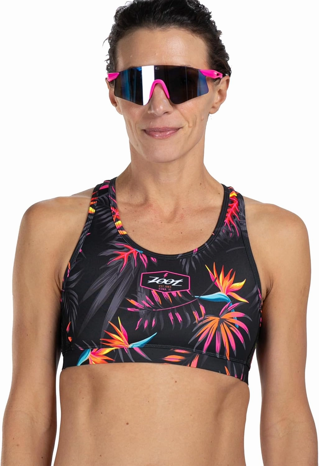 Zoot Women’s LTD Triathlon Sports Bra, Racerback High Performance Tri Sports Bra for Swim, Bike, Run & UPF 50  Fabric
