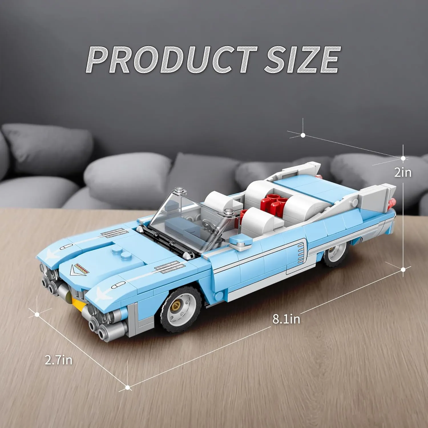 ZYLEGEN Speed Racing Cars Building Sets for Kids, Mini Classic MOC Cars Building Blocks Toy Set, Model Cars DIY Building Kit Birthday Presents for Boys 6 7 8 10(323 Pcs)